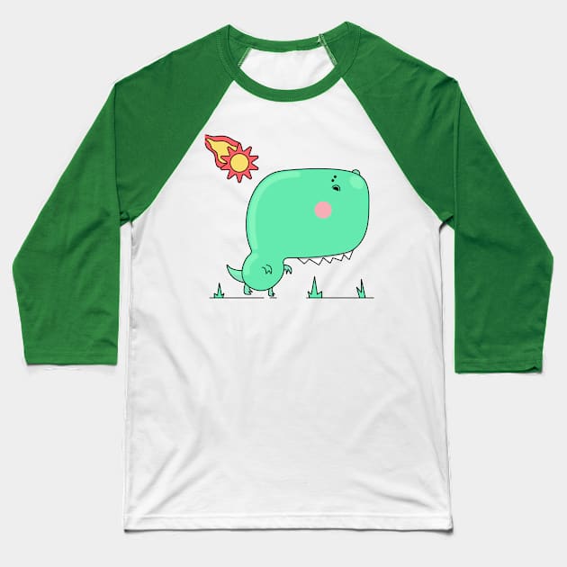 kawaii t rex Baseball T-Shirt by kawaiiplace